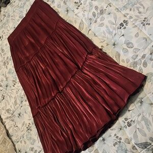 LC Lauren Conrad Burgundy Maxi Skirt